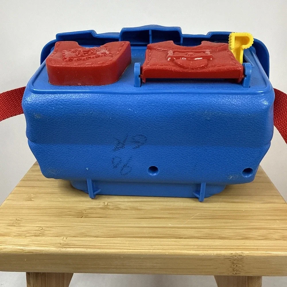 VTG 1997 Fisher-Price Blue Mailbox Learning Toy Pretend Play Mail Carrier READ